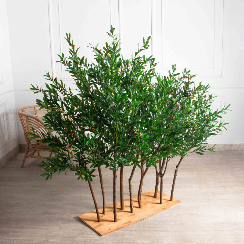 160/РН/4655(з)(F) Олива искусственная с плодами h160см на основании 94*40см_1