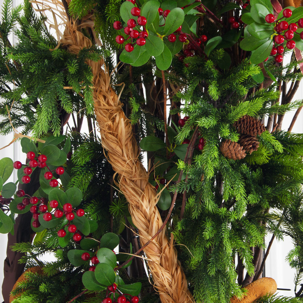 ДЛ193-1(Пр)(Fix)(F) Декор вход.группы h330 н/прутьях,прист.с гир.Роса в русском стиле,беж-корич._5