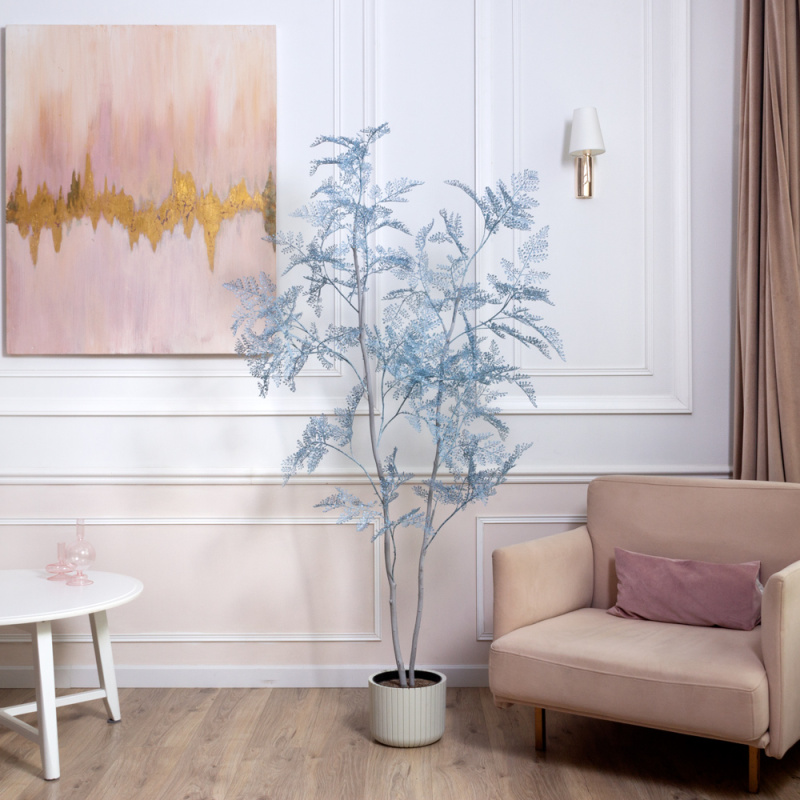 200/РН/ОК/535(Пр)(F) Дерево искусственное интерьерное h200см, голубое_5