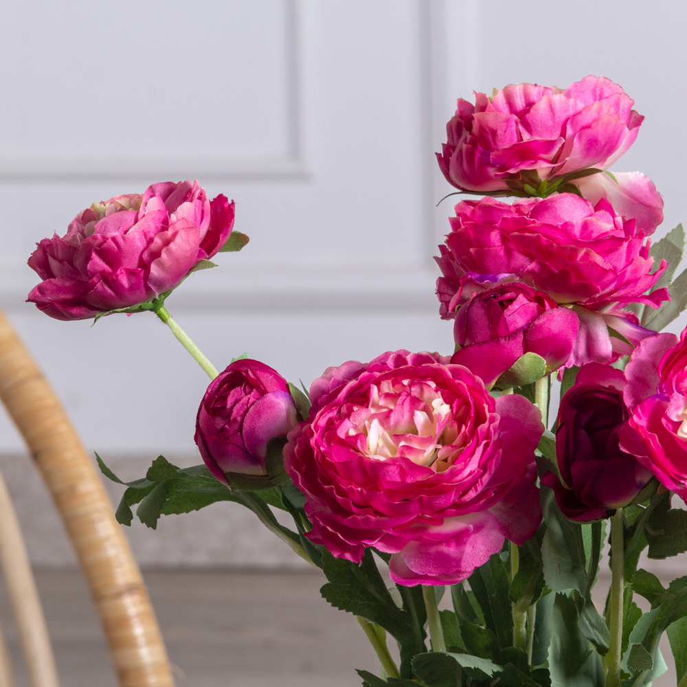 7141А/9149-09/7(F) Ранункулюс искусственный h50см, цикламен, 2головы, 1бутон_1