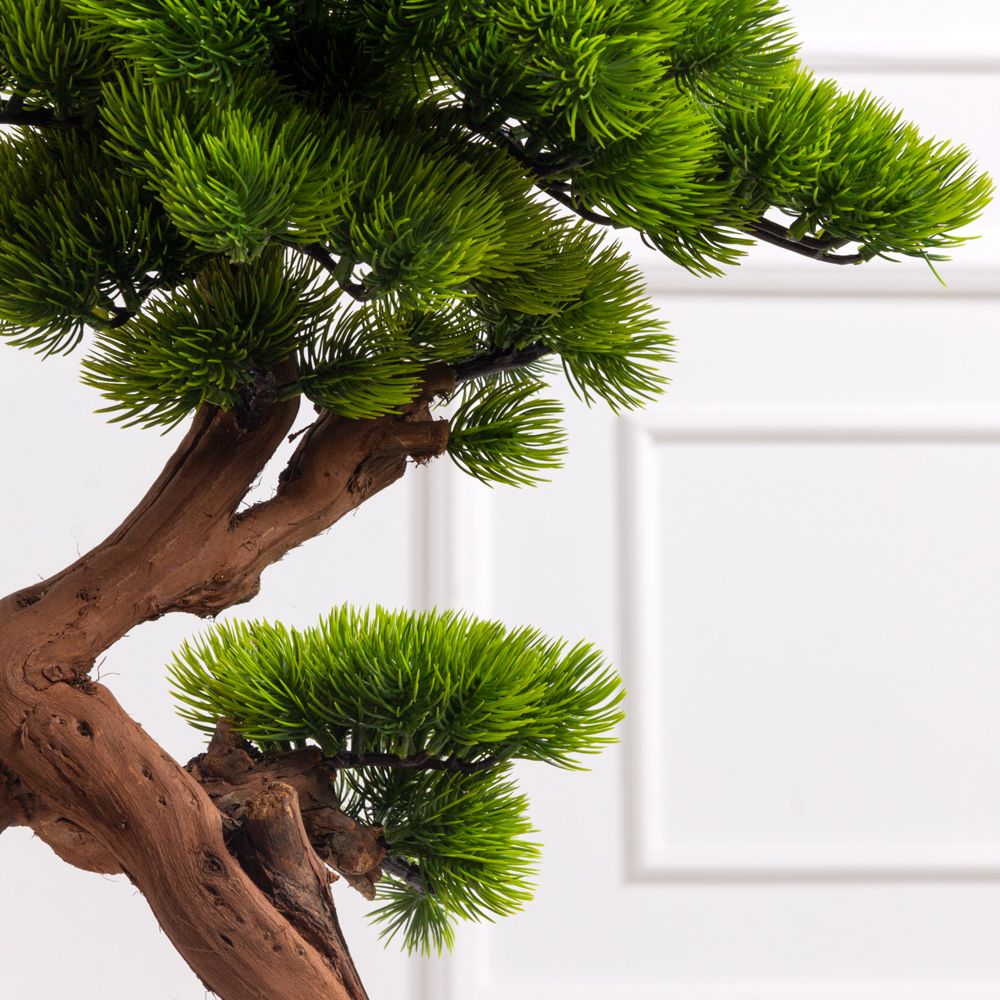 БС050/2К(з)(F) Бонсай искусственный Сосна h50см на круглом основании_2