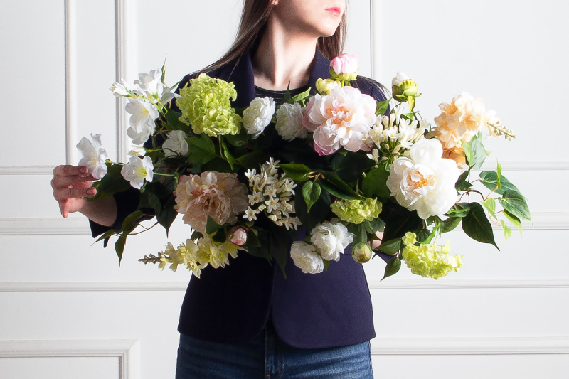 Л167(з)(F) Лиана искусственная цветочная L50см_1