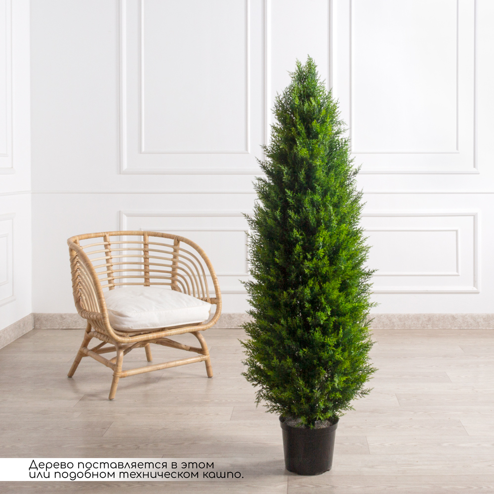 Т150/467(F) Туя искусственная конус Платинум д/улицы h150см_10