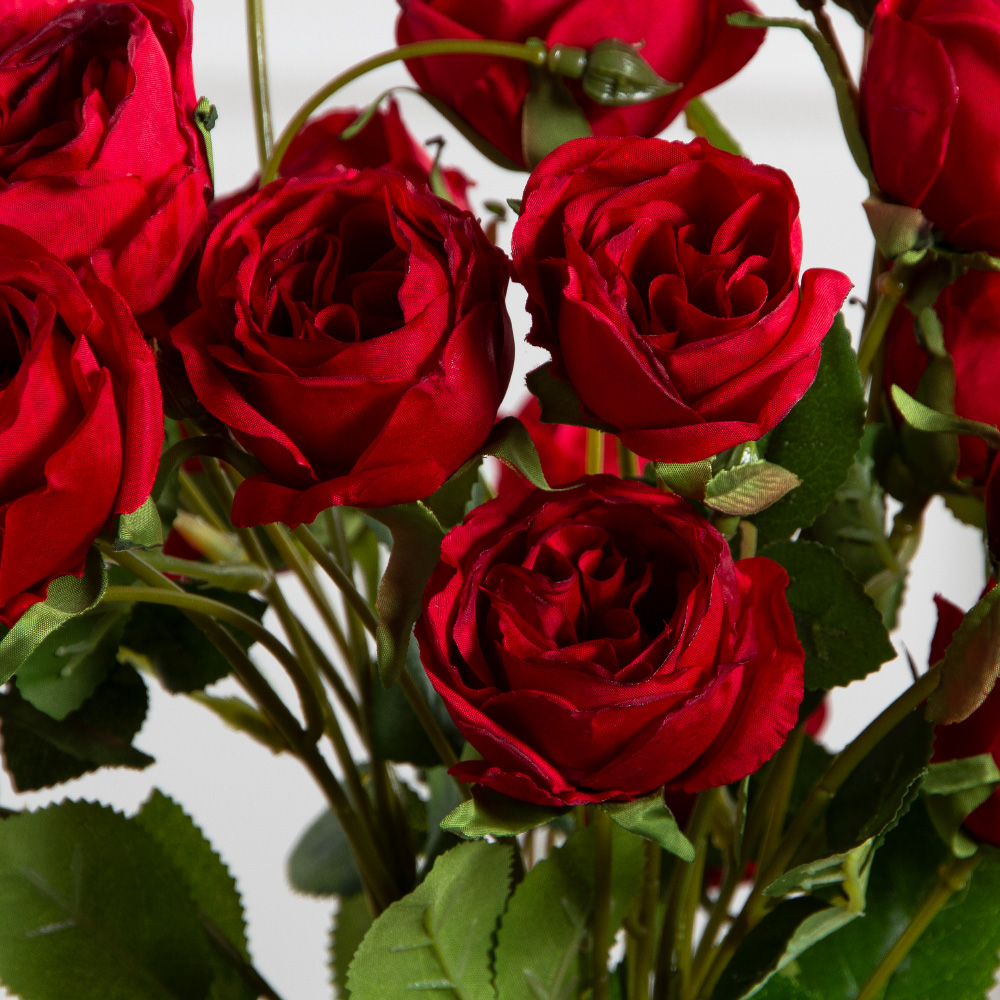 7141А/9122-0350/2(F) Роза кустовая искусственная h55см 7голов,красная_3