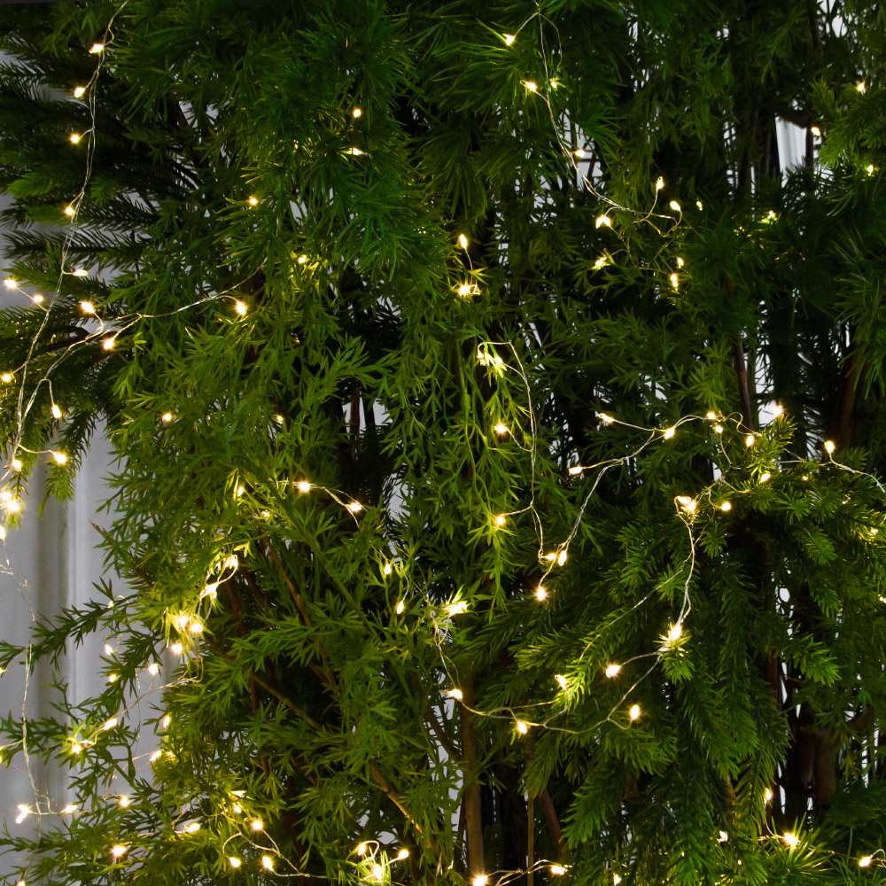 ДЛ182/СВ03т(Пр)(Fix)(F)Декор вход.группы хвойный h290см н/прутьях, прист.с гирляндой 