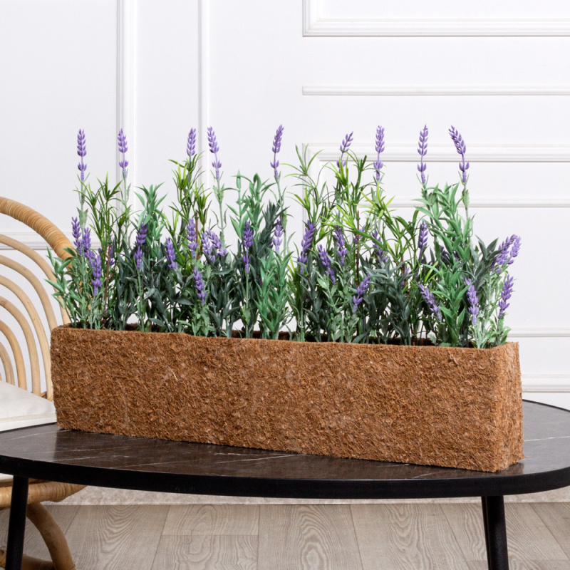 ТД026-4(з)(F) Лаванда искусственная h20см в кокосовом боксе 55,5х7,5хh12см_22
