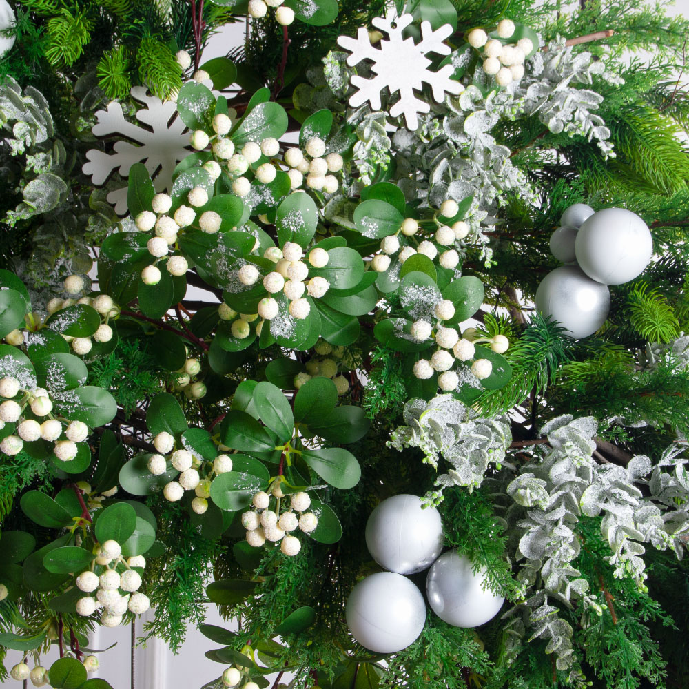 ДЛ191(Пр)(Fix)(F)Декор вход.группы h210см н/прутьях, прист.с белыми шарами_3