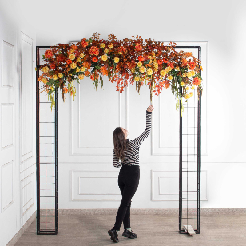 ДЛ174(Пр)(Fix)(F) Декор арочного типа L230 см на прутьях,оранжево-желтый_1