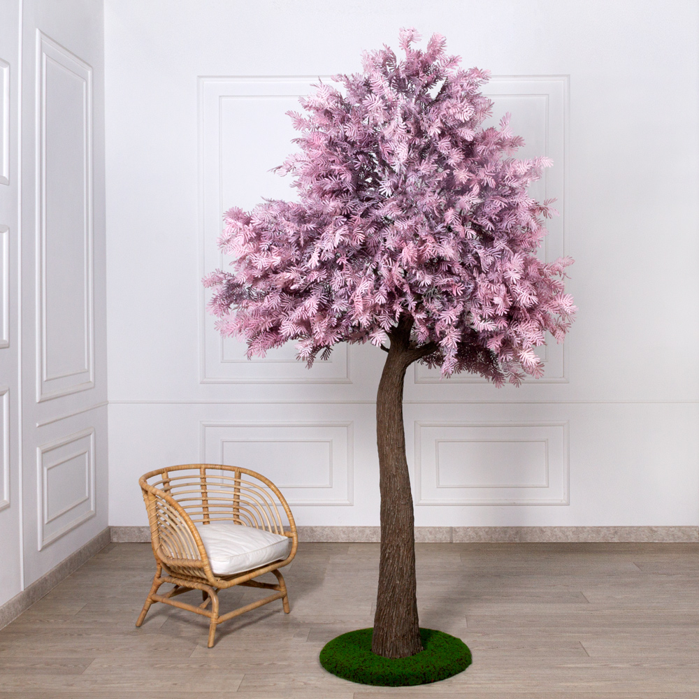 280МЕТ/разб/ПС/505-1(F) Дерево искусственное интерьерное h280см,пепельно-розовое_1