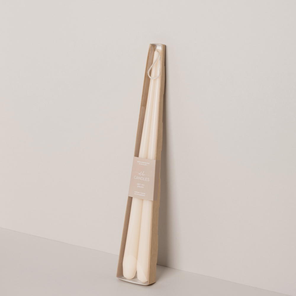 СК35-5(Fix)(F) Свеча коническая 35см Оттенок №5 (айвори) 2шт/уп_1