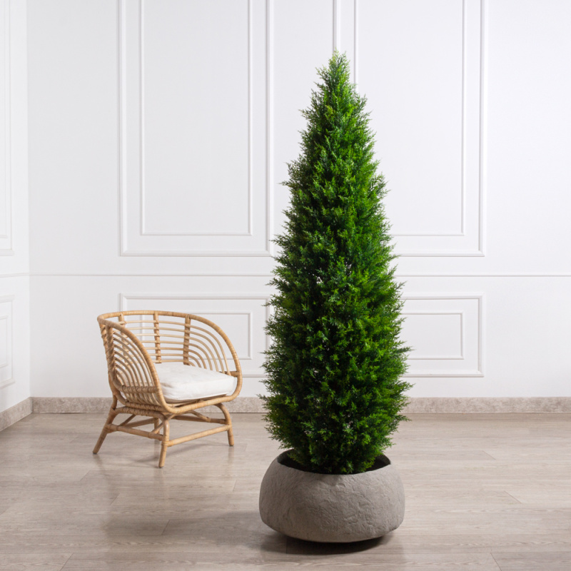 Т180/467(Пр)(F) Туя искусственная конус Платинум д/улицы h180см_30