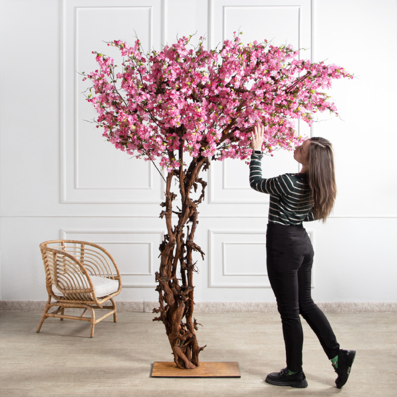 230/ОС/5170(з)(F) Яблоня искусственная h230см, розовая_1