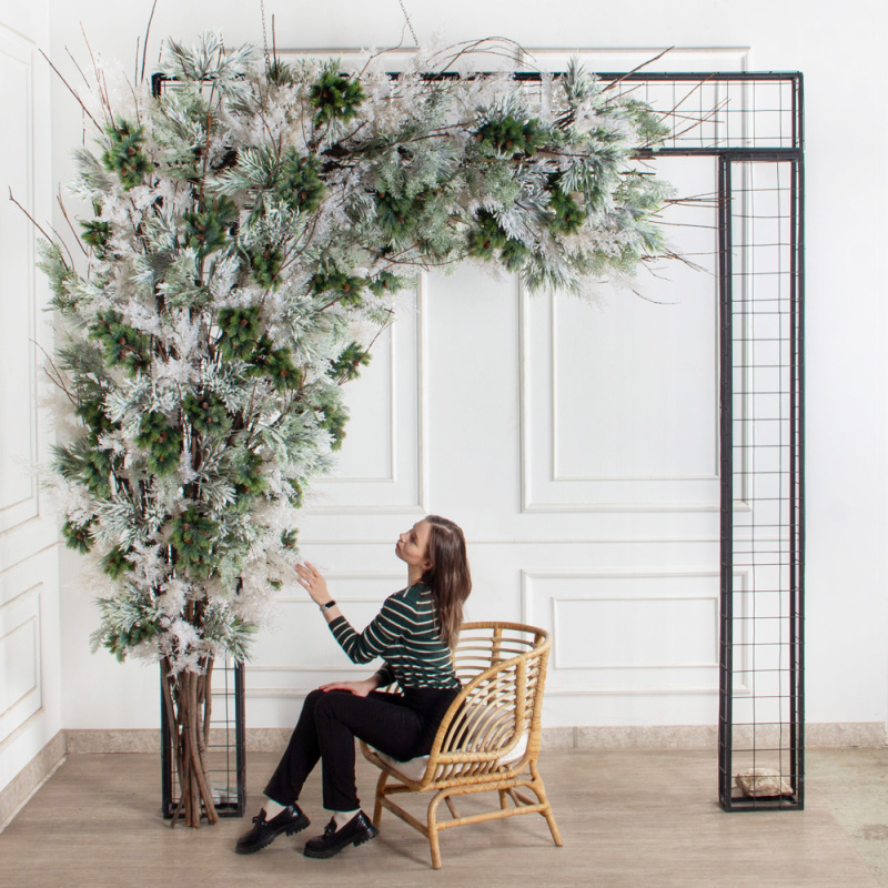 ДЛ181(Пр)(Fix)(F)Декор вход.группы h300см н/прутьях, прист.бело-сизый_1