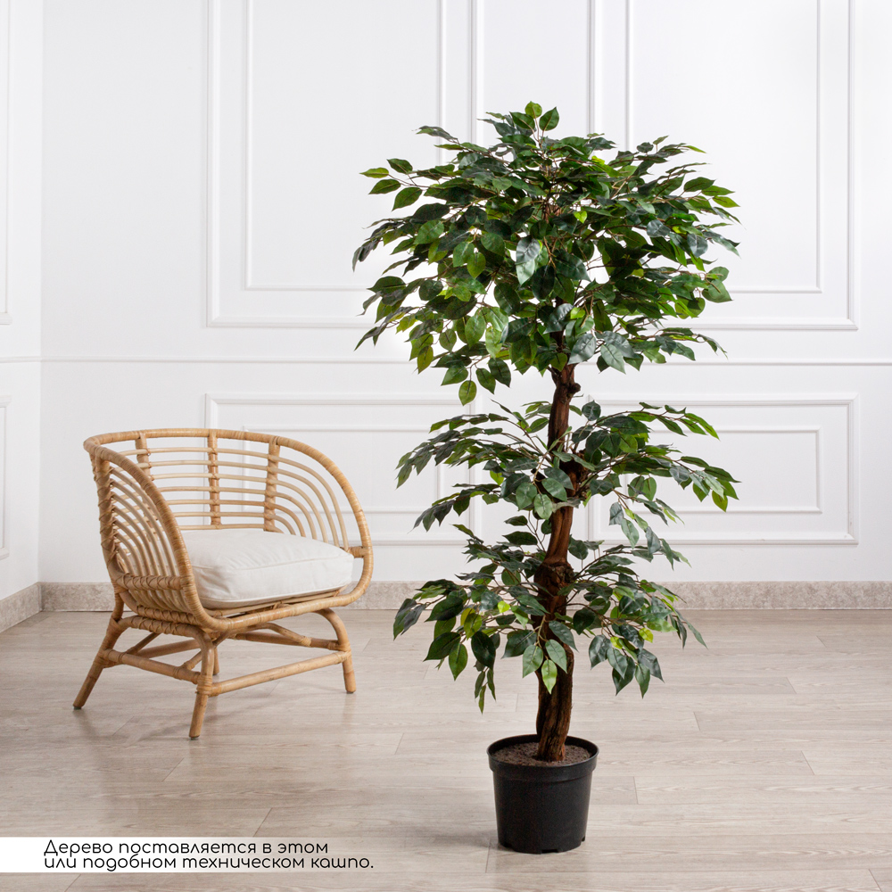 140/Я3/ОС/34(з) Фикус искусственный h140см в кашпо_1