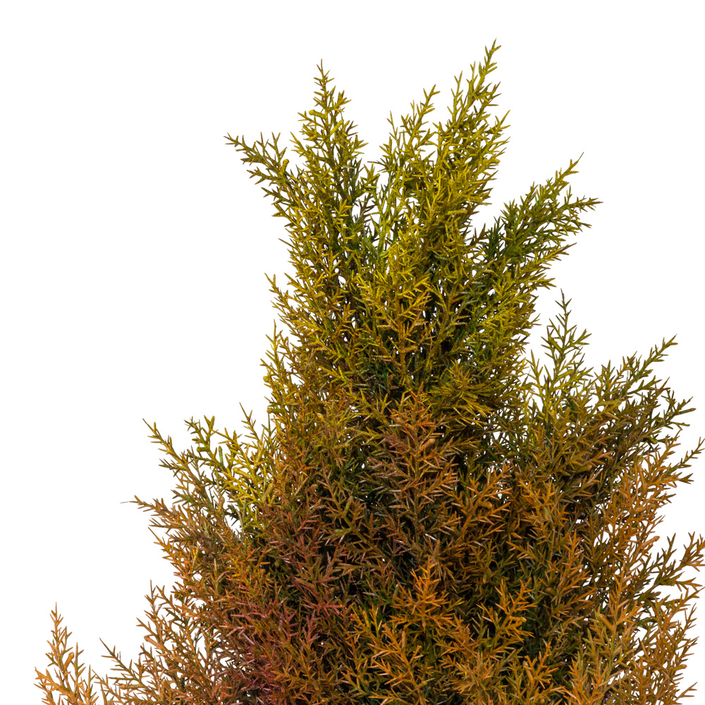 Т180/467-1(з) Туя искусственная конус Платинум h180см, d50см, желто-красная_2