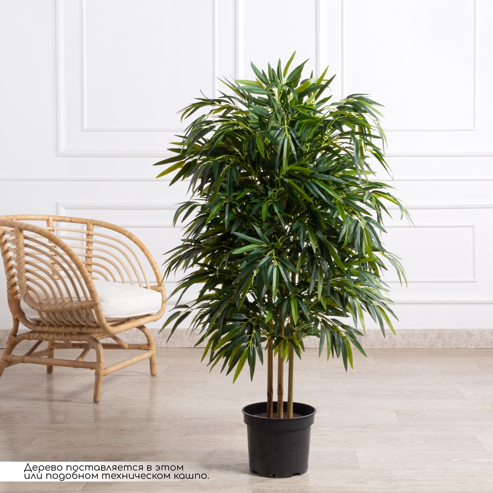 120/75-1(Пр)(F) Бамбук искусственный 3 ствола Премиум, h120см (латекс)_1