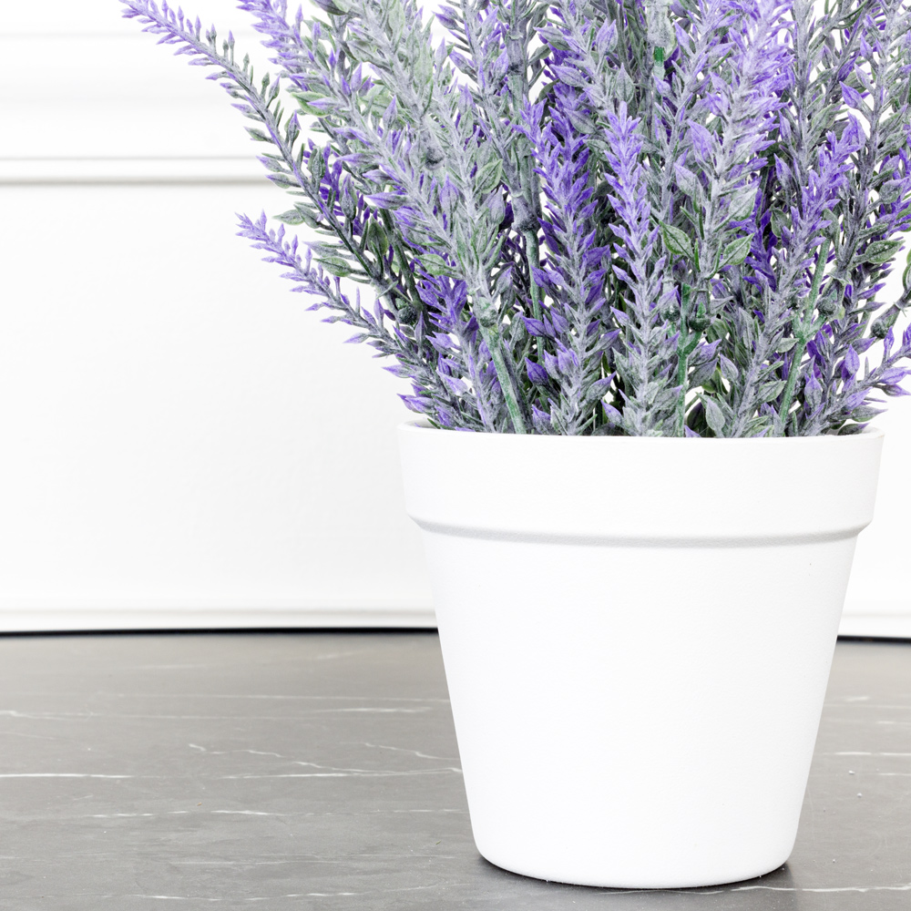 ЦС83-1 Лаванда с соцветием искусственная h20см фиолетовая в кашпо d11см _4