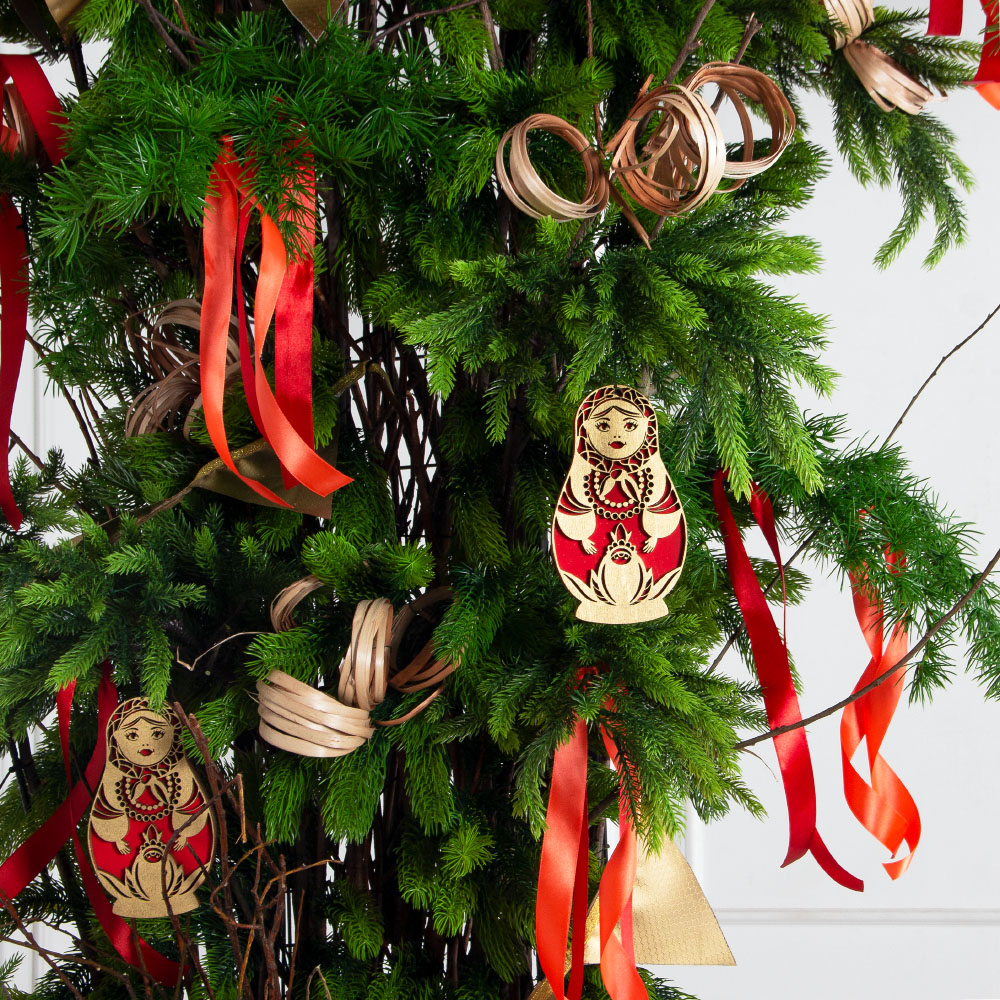 ДЛ197(Пр)(Fix)(F)Декор вход.группы h280см н/прутьях, прист.,с матрешками в русском стиле_5