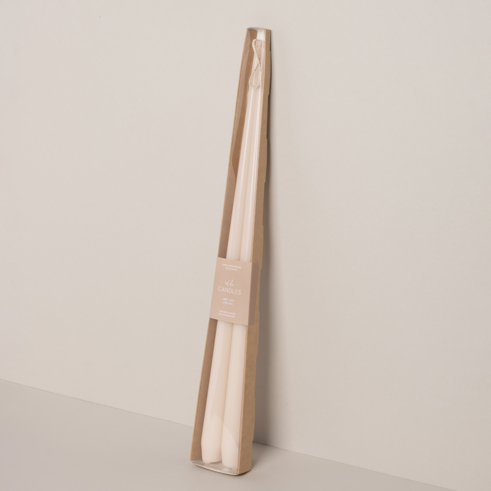 СК42-5(Fix)(F) Свеча коническая 42см Оттенок №5 (айвори) 2шт/уп_1