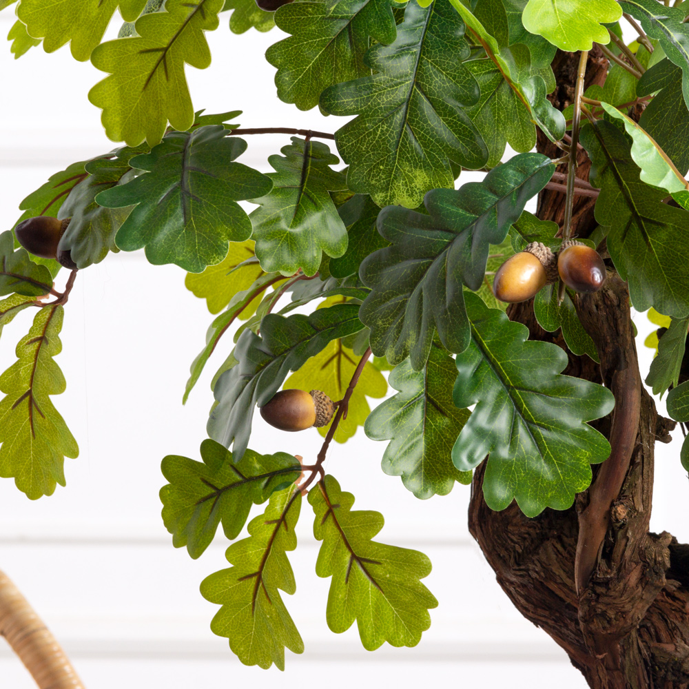 БЛ075/ОС/2222(F) Бонсай искусственный Дуб h75см в интерьерном кашпо_1