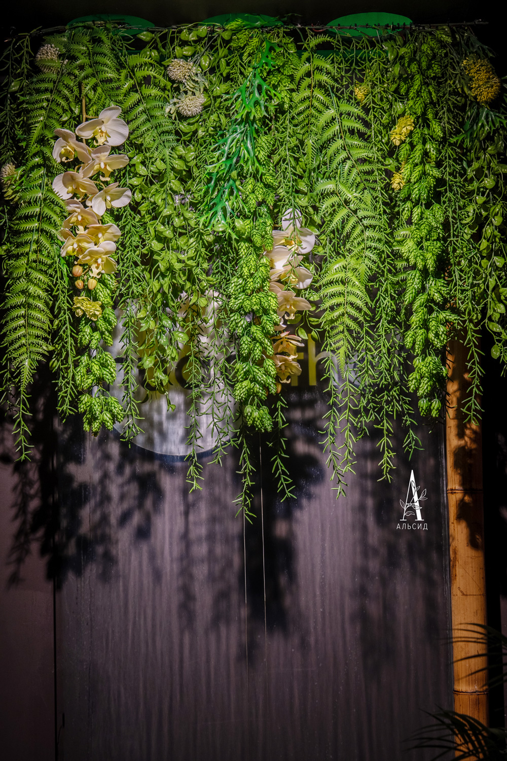 Л45 Лиана искусственная с гладиолусом L100см, свес 135см_5