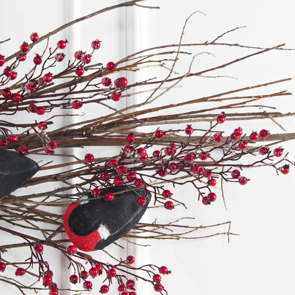 Л185(Пр)(F) Лиана искусственная со снегирями L150см_5