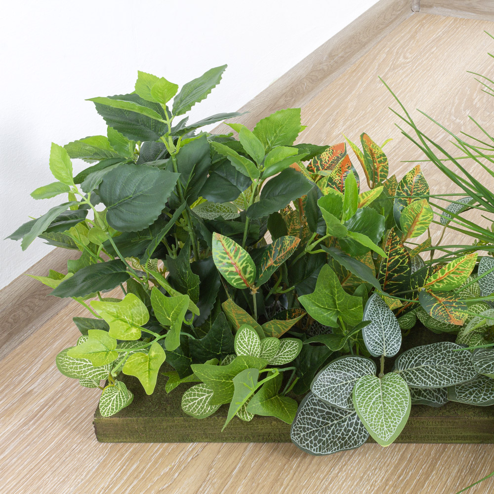 ВМ9/2(з.) Композиция искусственная Зелень микс h30см на вставке 113х18х3см_1