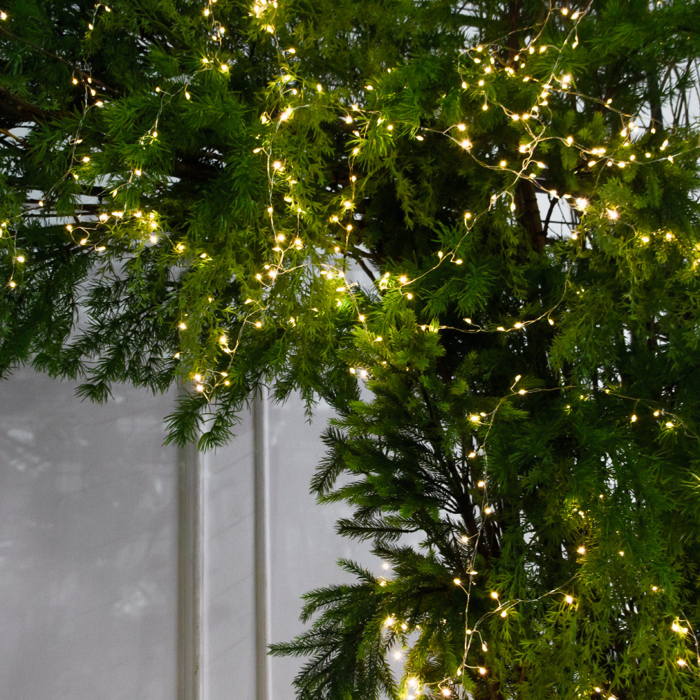 ДЛ182/СВ03т(Пр)(Fix)(F)Декор вход.группы хвойный h290см н/прутьях, прист.с гирляндой 