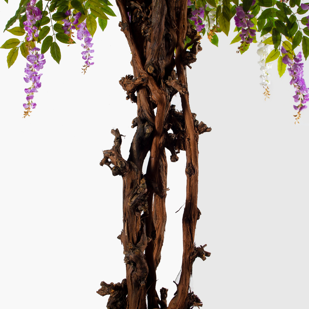 260/ОС/АСС/424(з)(F) Глициния искусственная h260см d200х190см (латекс), бело-сиреневая_4