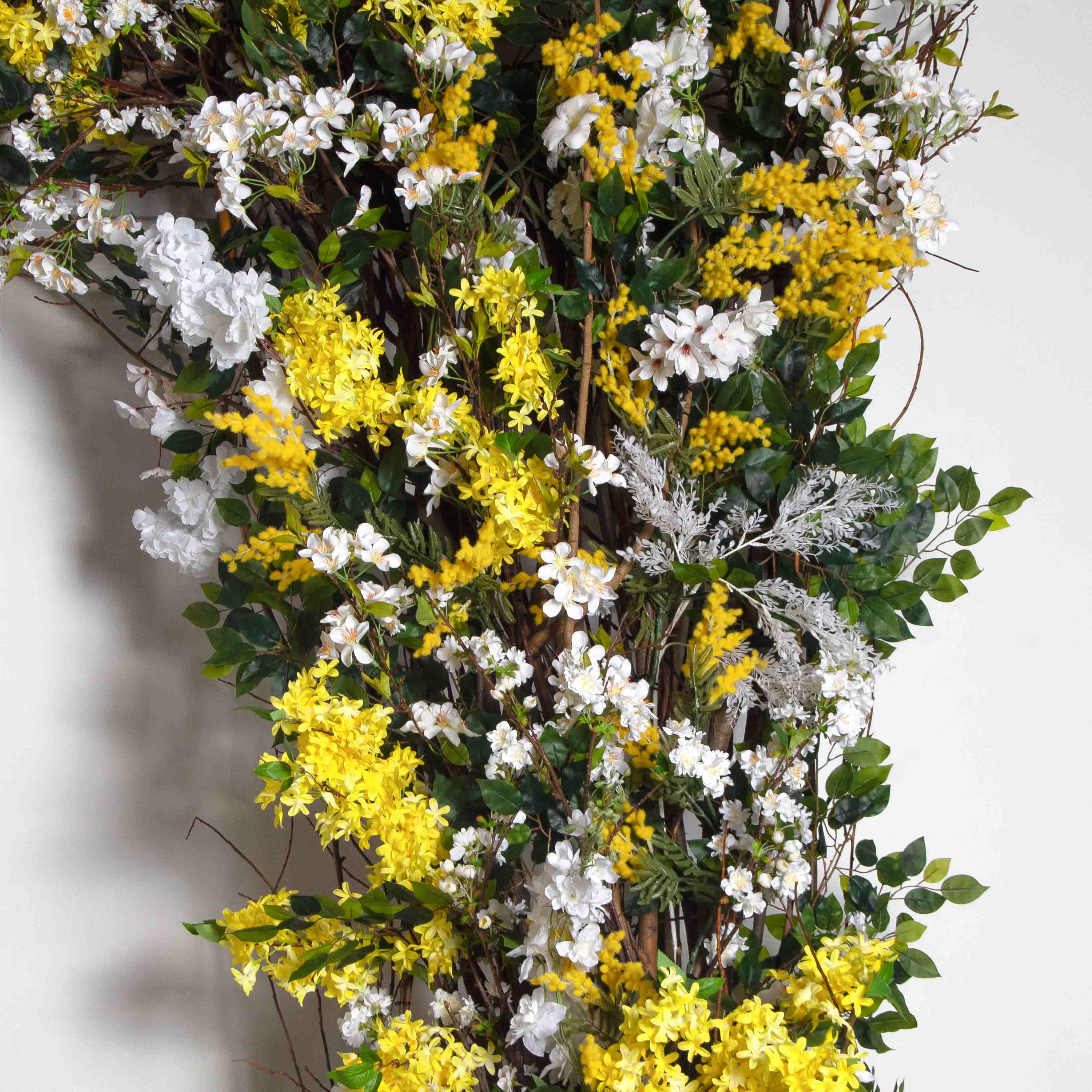 ДЛ159-1(з)(F) Декор входной группы цветочный h 380 см на стволах, пристенный(ширина 140см)_10