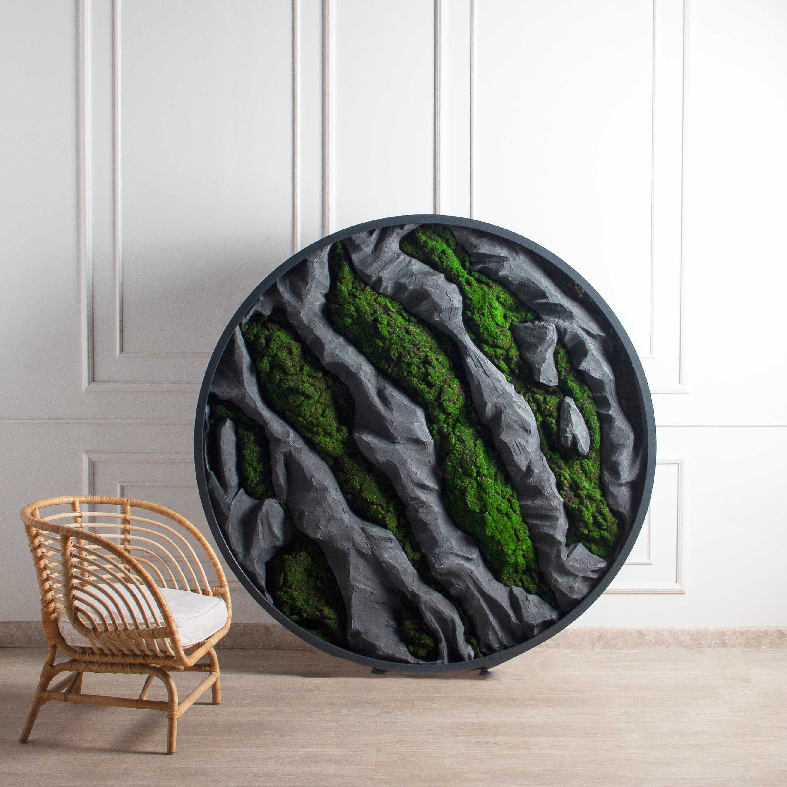 ФП21(з/УУ)(F) Фитопанно искусственное в металлической раме с подсветкой d170см_4