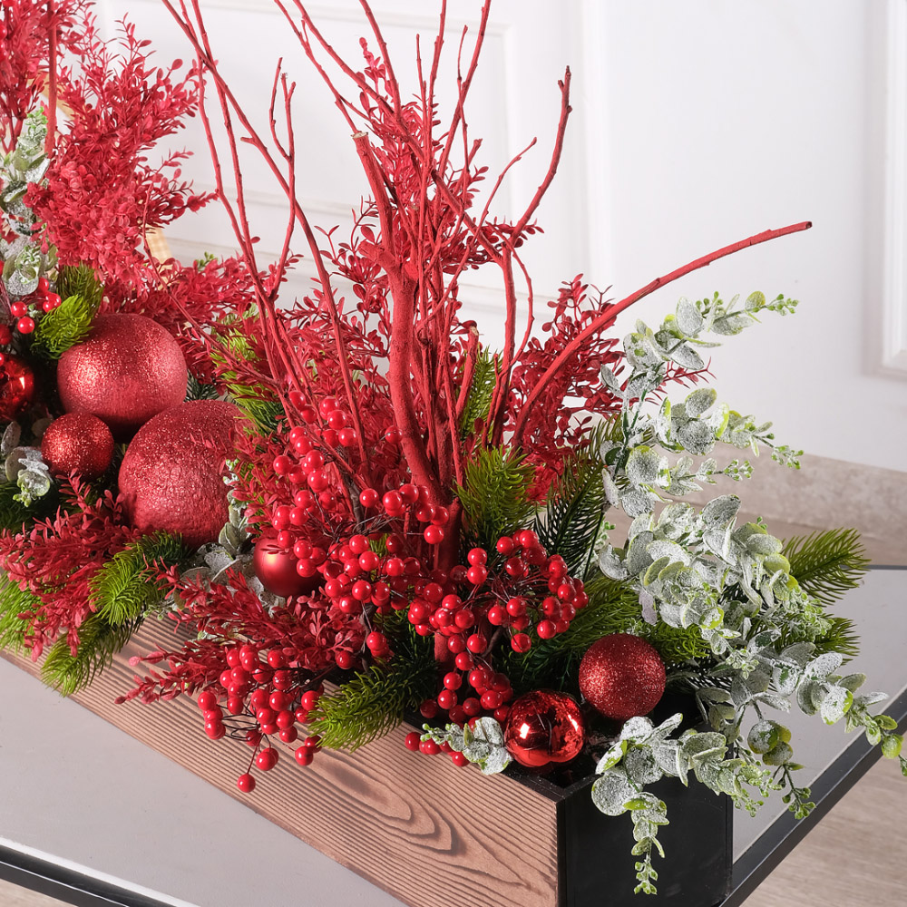 К557(Пр)(F) Композиция искусственная НГ бордово-красная на основании_7