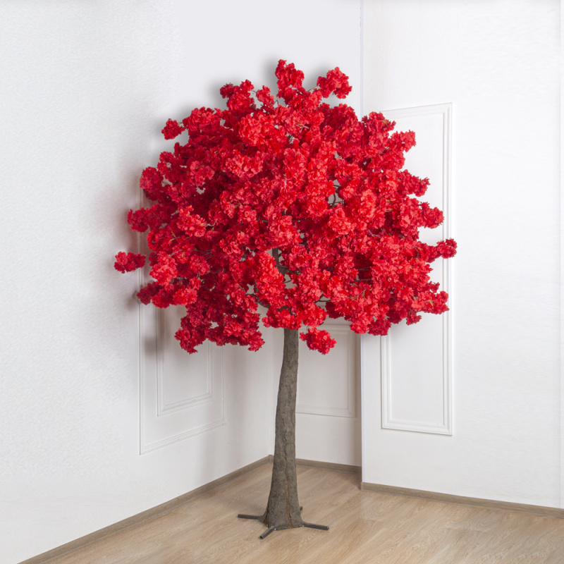 300разб/478 Сакура искусственная разборная h300см, красная_5