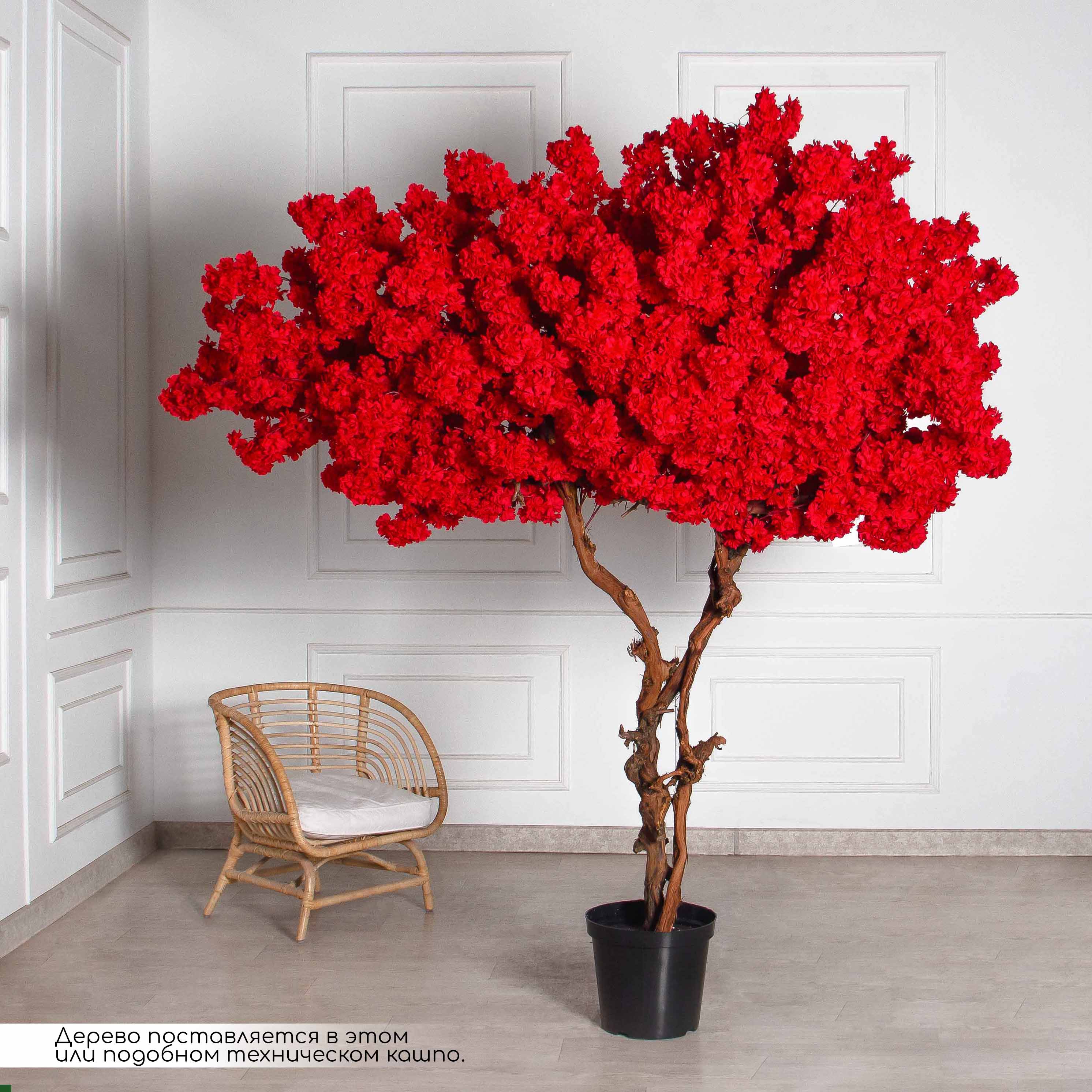 250/ОС/225-6(з)(F) Сакура искусственная h250см, красная_4