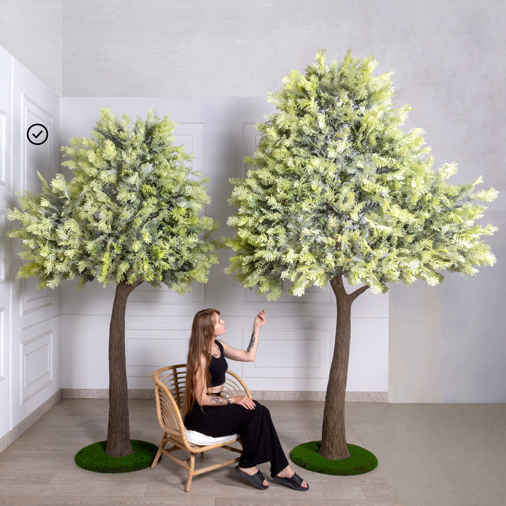 280МЕТ/разб/ПС/505-2(F) Дерево искусственное интерьерное h280см,мятное