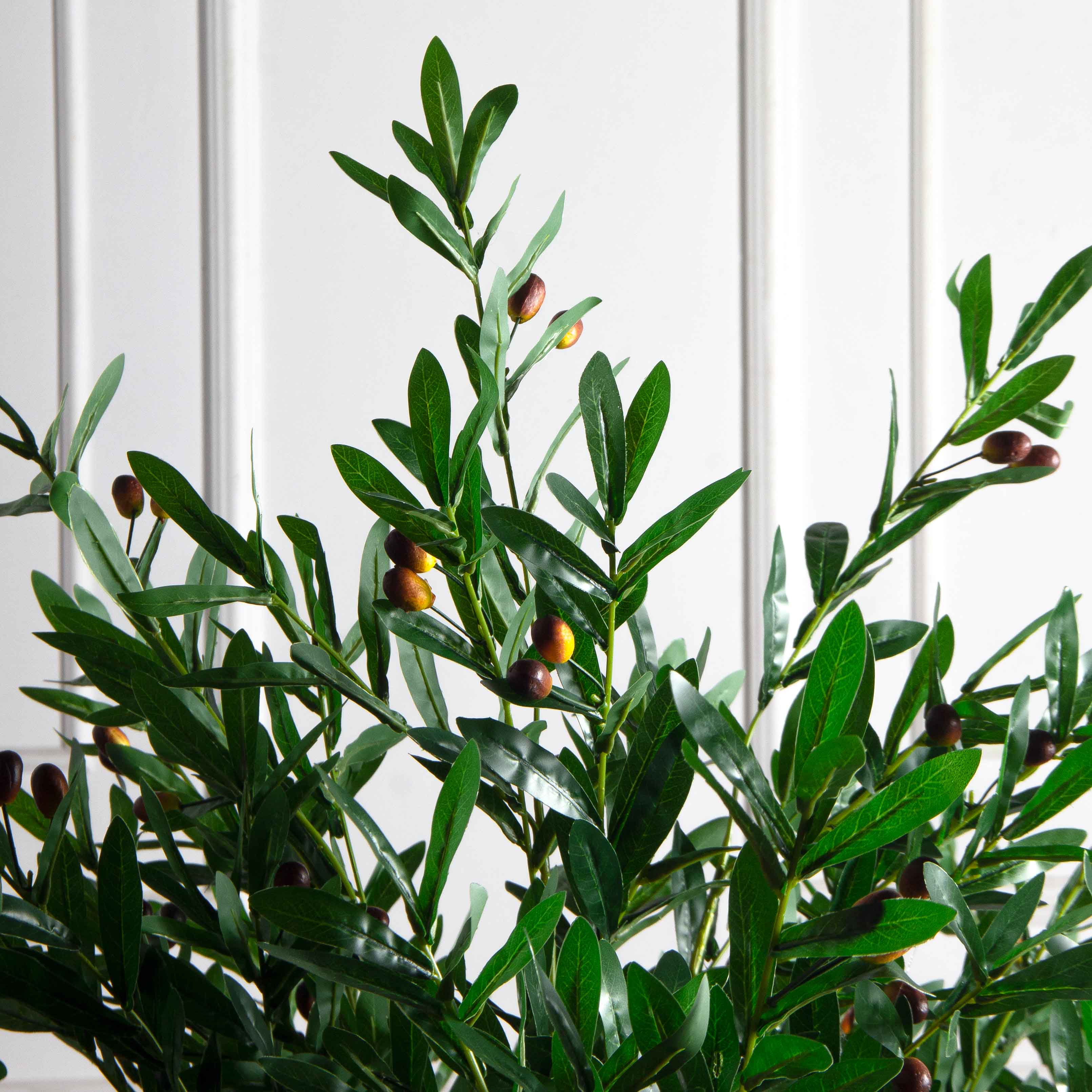 160/РН/4655(з)(F) Олива искусственная с плодами h160см на основании 94*40см_4