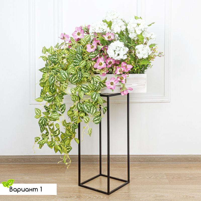 ТДЯ131 Композиция искусственная в ящике 47х11хh11см_10