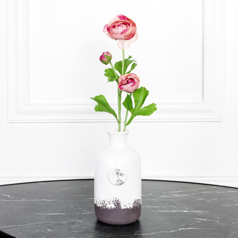 7141/9120-17/1Р Ранункулюс искусственный 1 голова d6см, 2 бутона, h58см, розов.