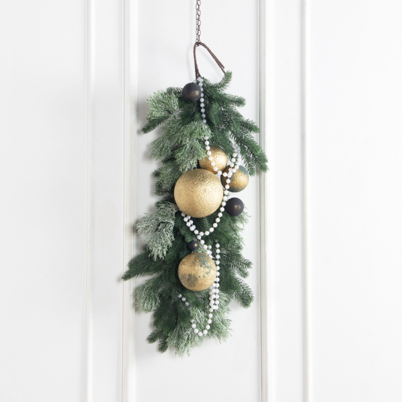 Л182(Пр)(F) Лиана искусственная НГ с белым декором L100см_1