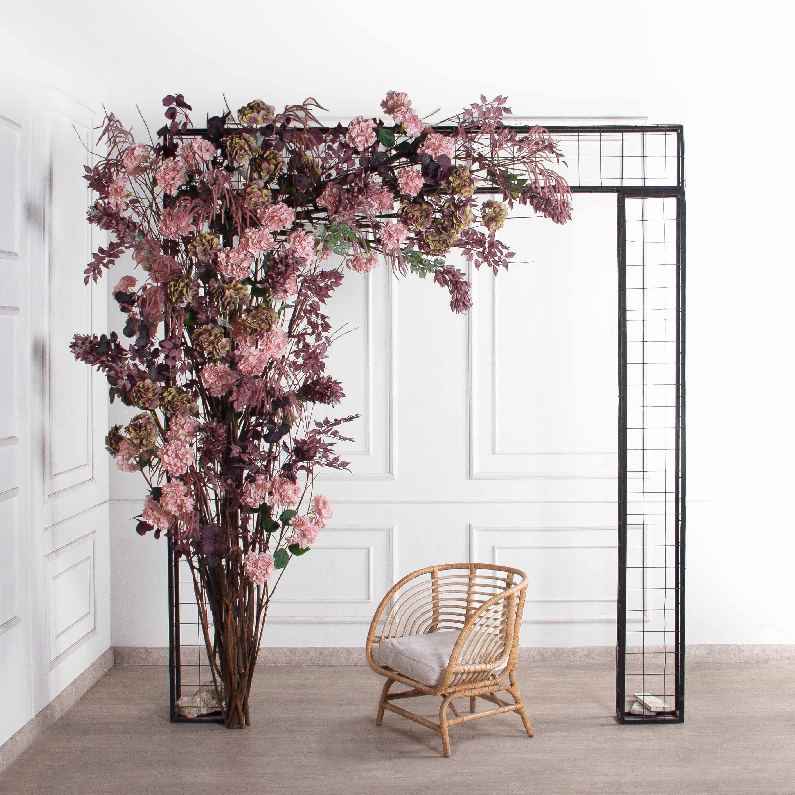 ДЛ177(F) Декор входной группы h300см на прутьях,пристенный,пепельно-пурпурный_3