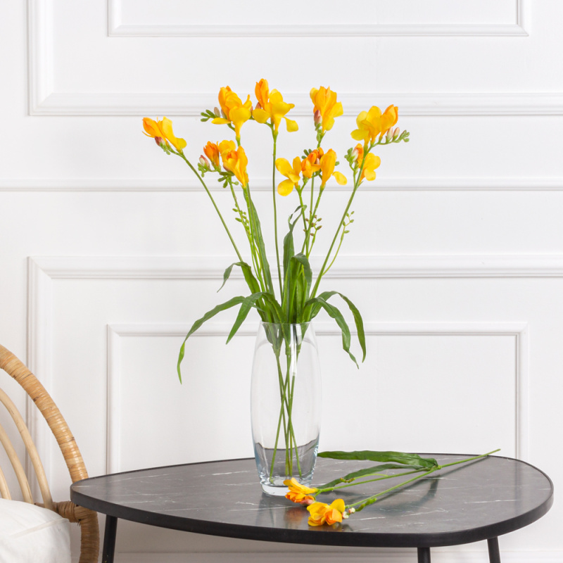 7141А/9120-03/3Р(АКЦИЯ) Фрезия искусственная h63см, желтая_2