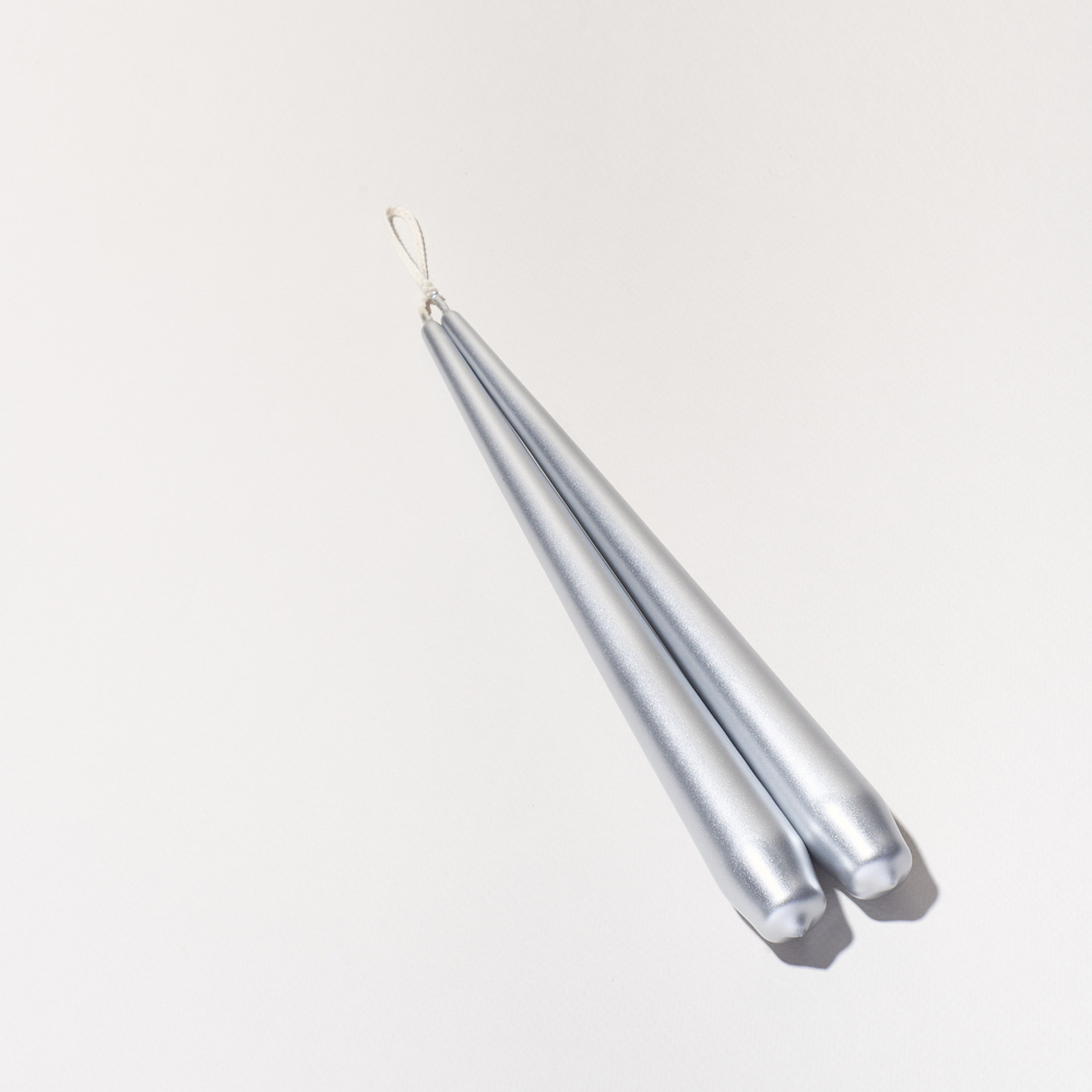 СК25-29(Fix)(F) Свеча коническая 25см Оттенок №29 (серебряный) 2шт/уп_1