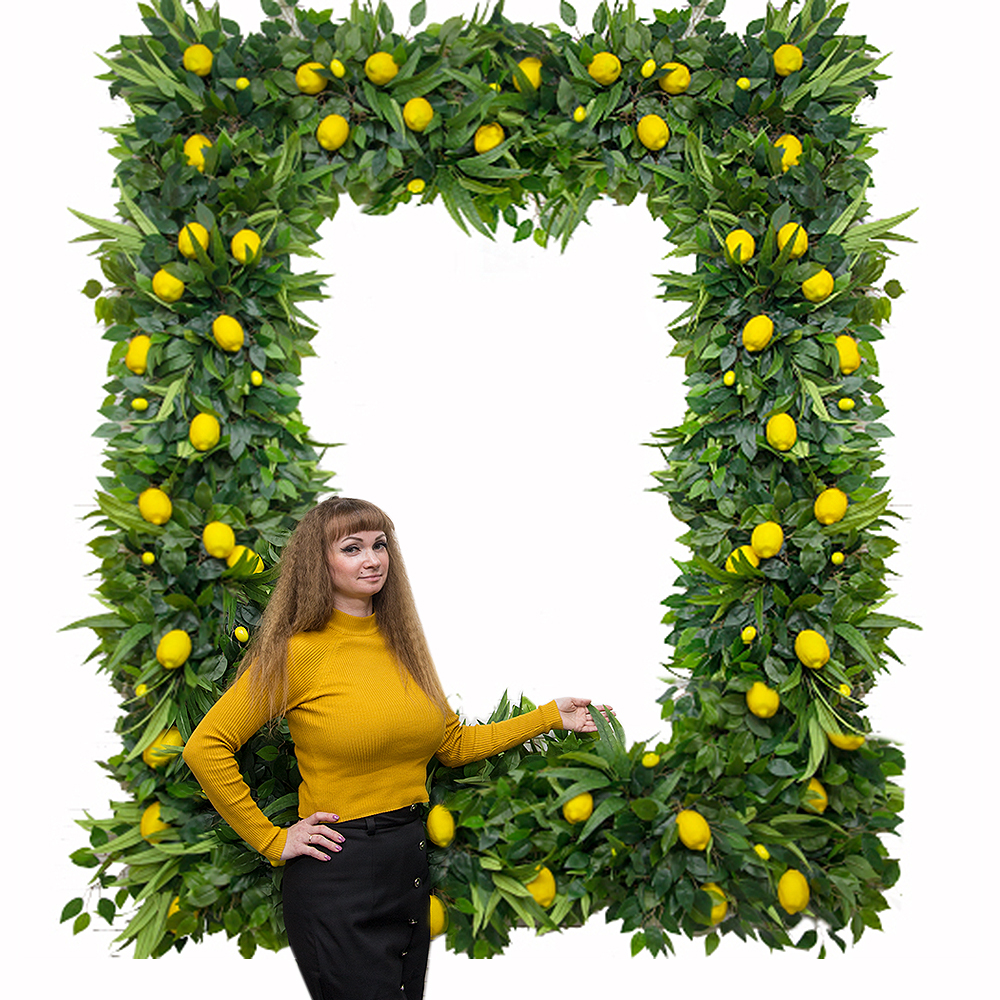 Фитостена 003/2 Ветка декоративная с зеленью и лимонами, 1кв.м_3