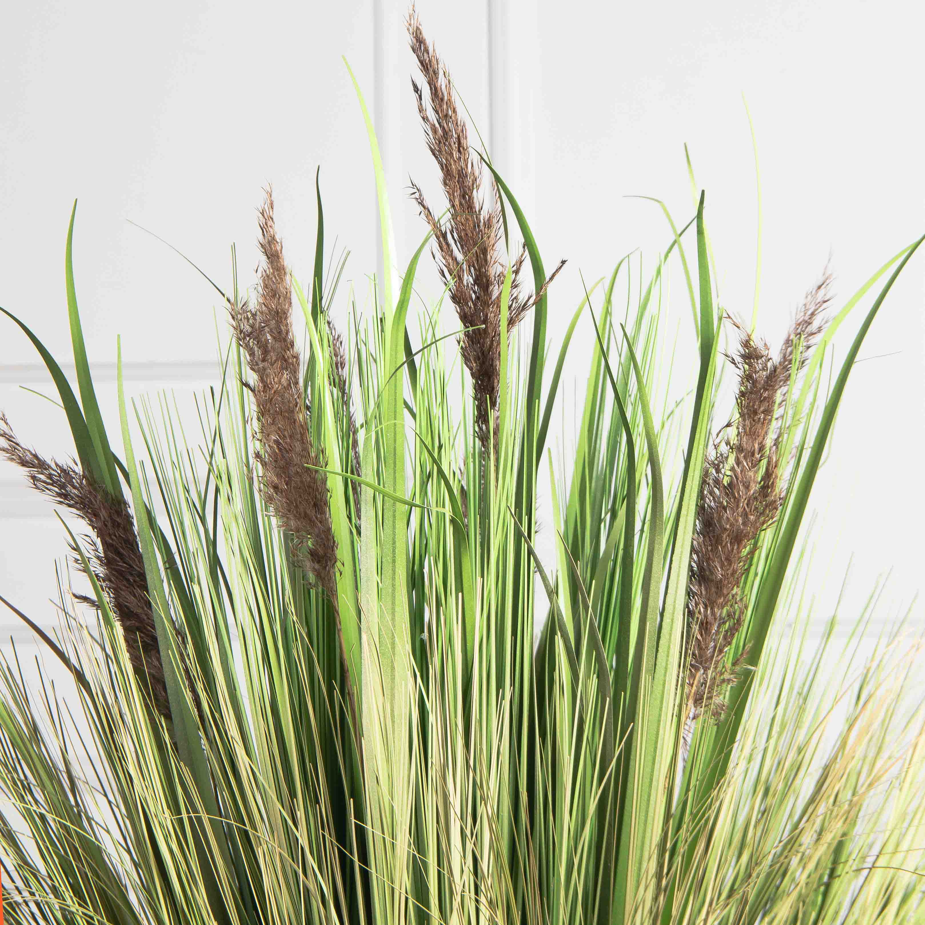 ТД100-2/2(з)(F) Трава Осока искусственная h70см в кокосовом боксе d39см h12см_2