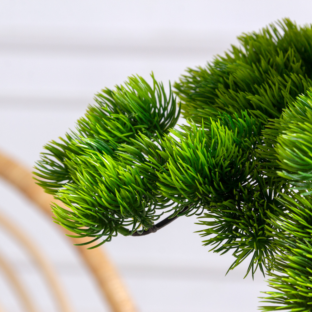 БС050/2К/ОС/30(Пр)(F) Бонсай искусственный Сосна h50см в интерьерном кашпо_3