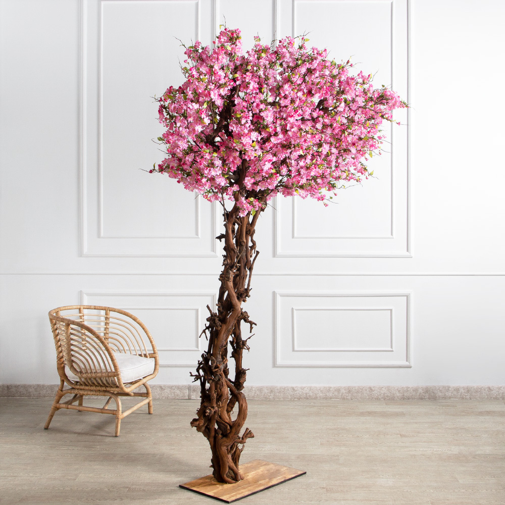 230/ОС/5170(з)(F) Яблоня искусственная h230см, розовая_3
