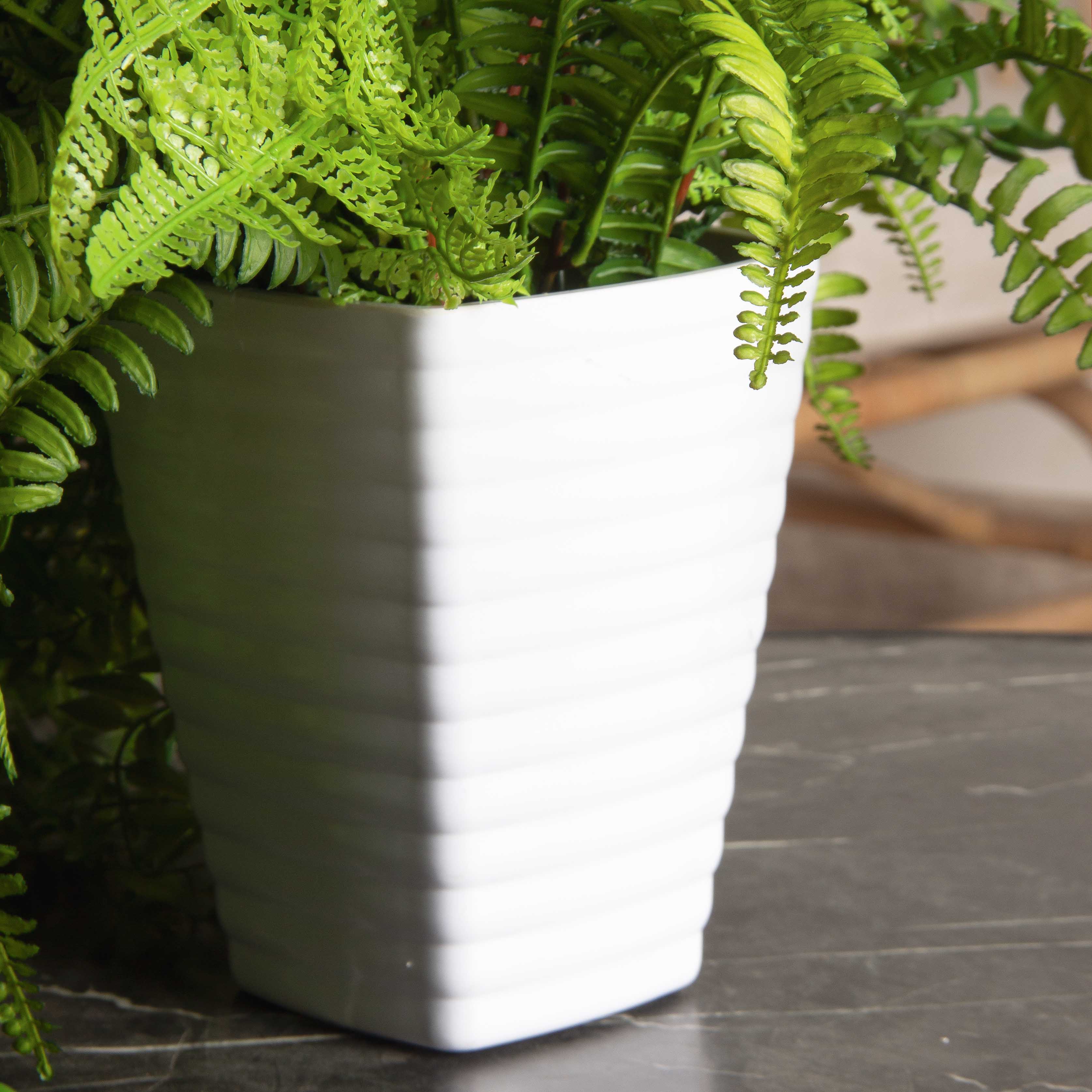 КЗ/02(F) Композиция искусственная Папоротники h32см в кашпо (силикон)_5
