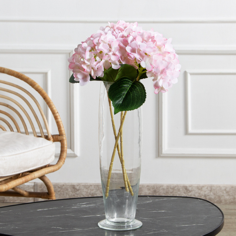 7141А/0108-0359/1(F) Гортензия искусственная h46см(голова 13см d16см) розовая_1