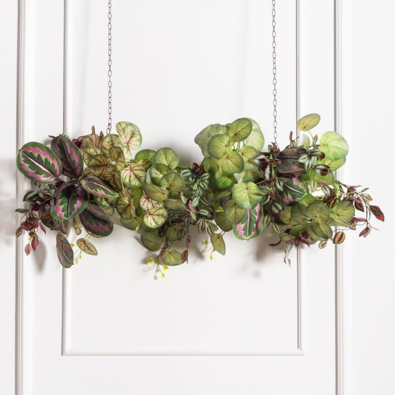 Л135-1(Пр)(F) Лиана тропическая с бордовой традесканцией L100см _2