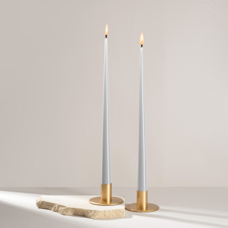 СК35-2(Fix)(F) Свеча коническая 35см Оттенок №2 (светло-серый) 2шт/уп